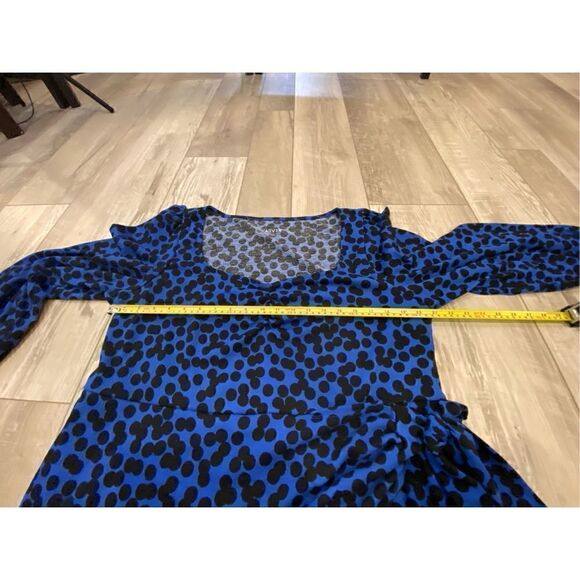 AVA & VIV plus size black and royal blue polkadot, dress size 2X - Picture 9 of 12
